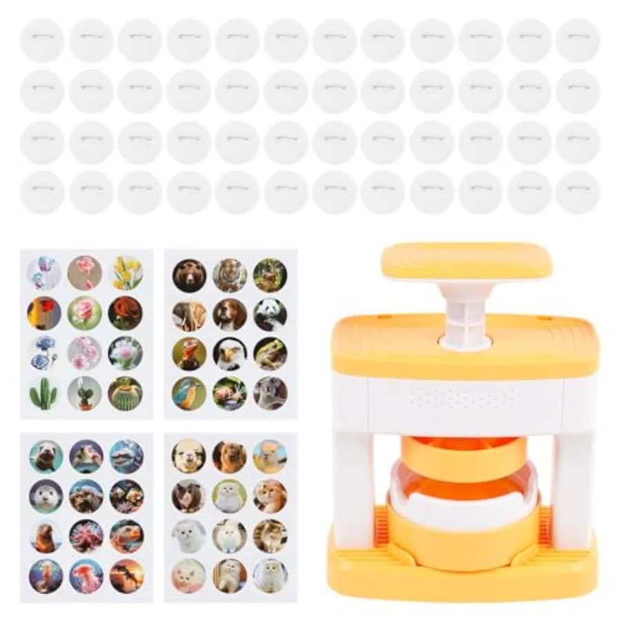 

Набор для изготовления значков 2,16 дюйма: универсальный пресс для значков без установки, аппарат для создания значков своими руками