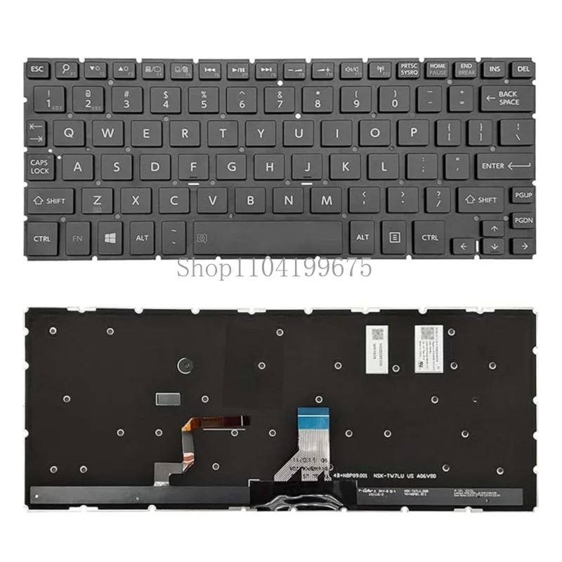 Laptop keyboard for toshib-a p20w P25W-C P20W-C2302 black US backlit