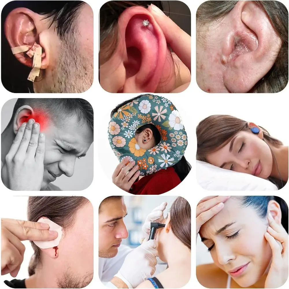 New Ear Guard Piercing Pillow for Side Sleepers Pillow with an Ear Hole for CNH and Pain Ear Inflammation Pressure Sores