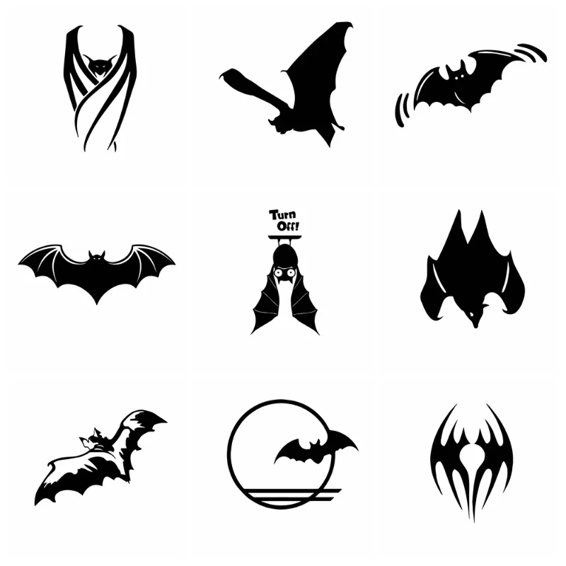 Creative Bat Pattern Car Stickers Funny Car Body Window Fashion Car-Styling Decals Suitcase Laptop Sticker Car Accessories
