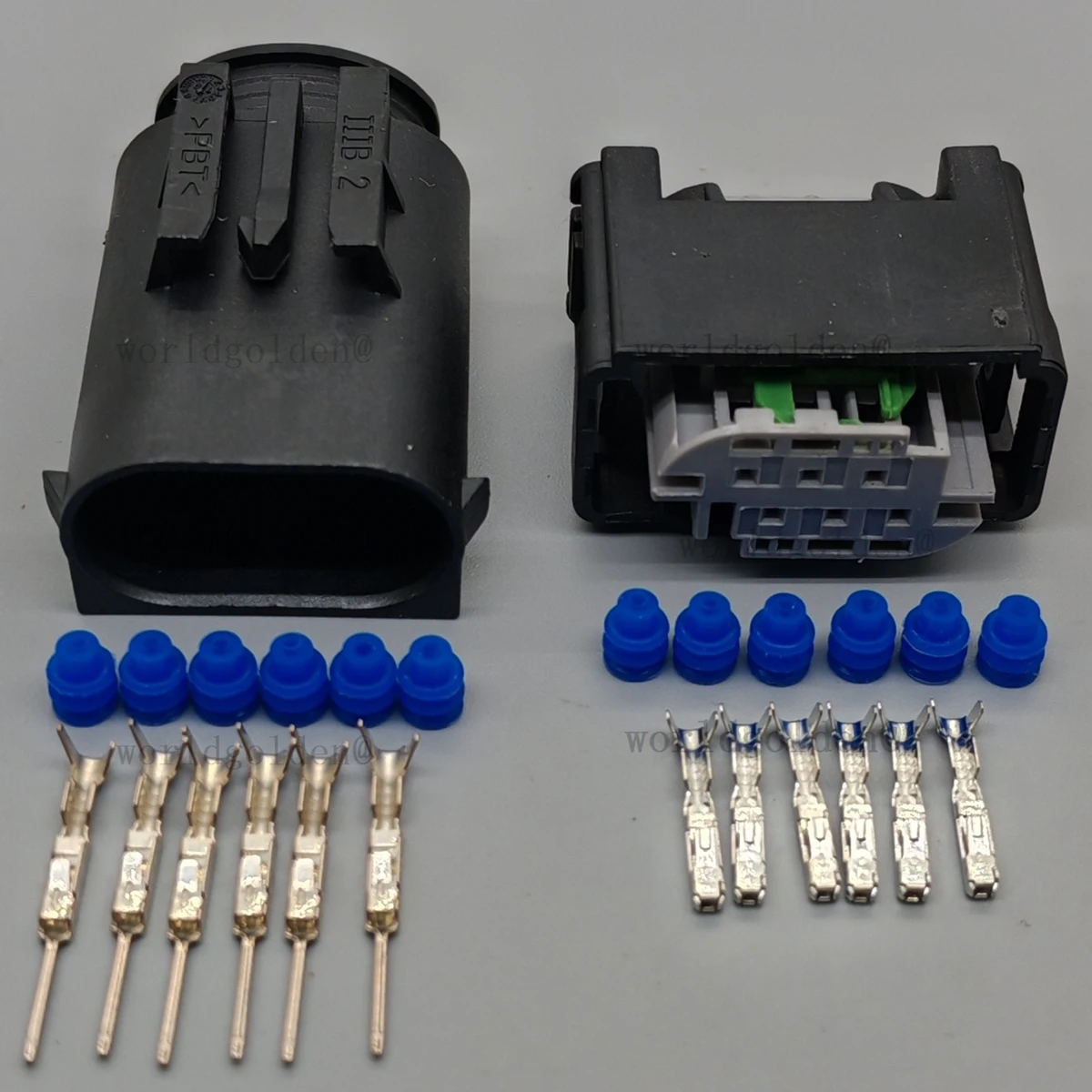 6Pin Waterproof Terminal Set 2-967616-1 1-967587-3 for Universal Vehicles Headlight Harness Repair car connector