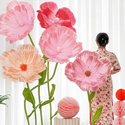 180cm Wedding Decor Flowers Large Simulation Paper Flower Road Lead Flower Artificial Flowers Window Decoration Home Decor Props