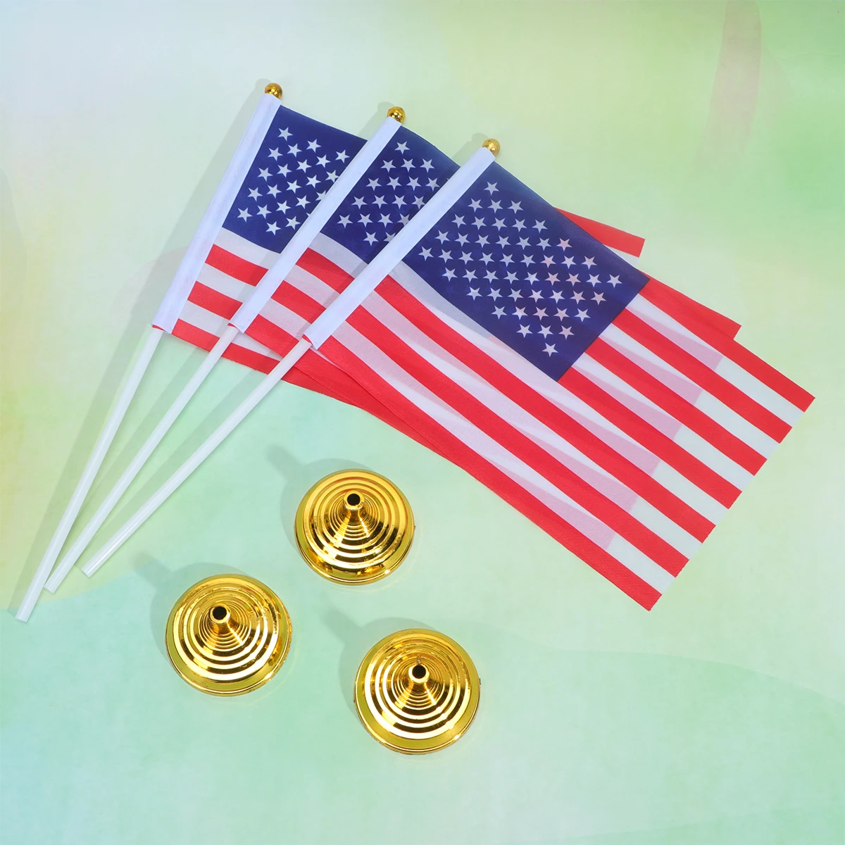 

48 Pcs Office Flag Set Flags Small Mini for National Day Handheld US Decoration