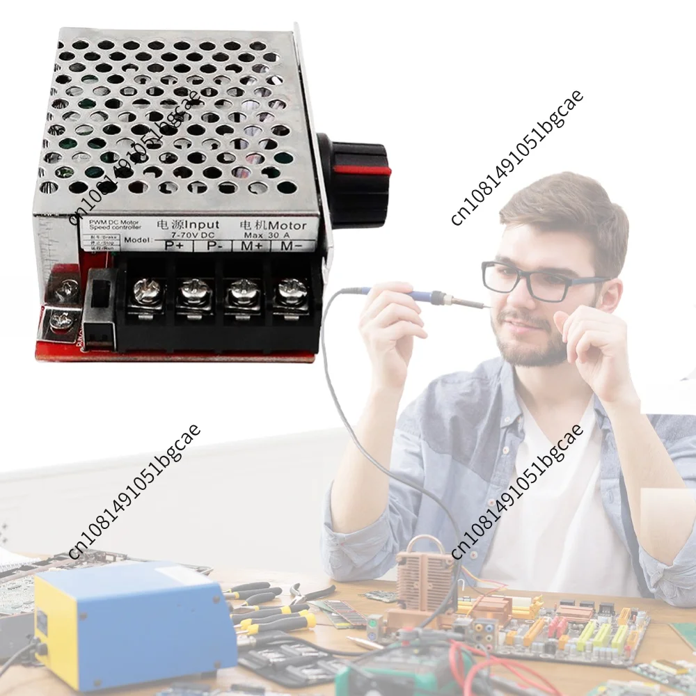 7-70V PWM DC 30A Speed Regulator Control Governor Switch 12/24/48/60 V Adjustable Motor Speed Control Regulator High Power