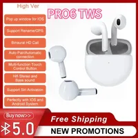 For Lenovo TWS Air Pro6 Earphone Bluetooth Headphones With Mic Pro 6 Earbuds For Xiaomi Samsung Wireless Bluetooth Headset