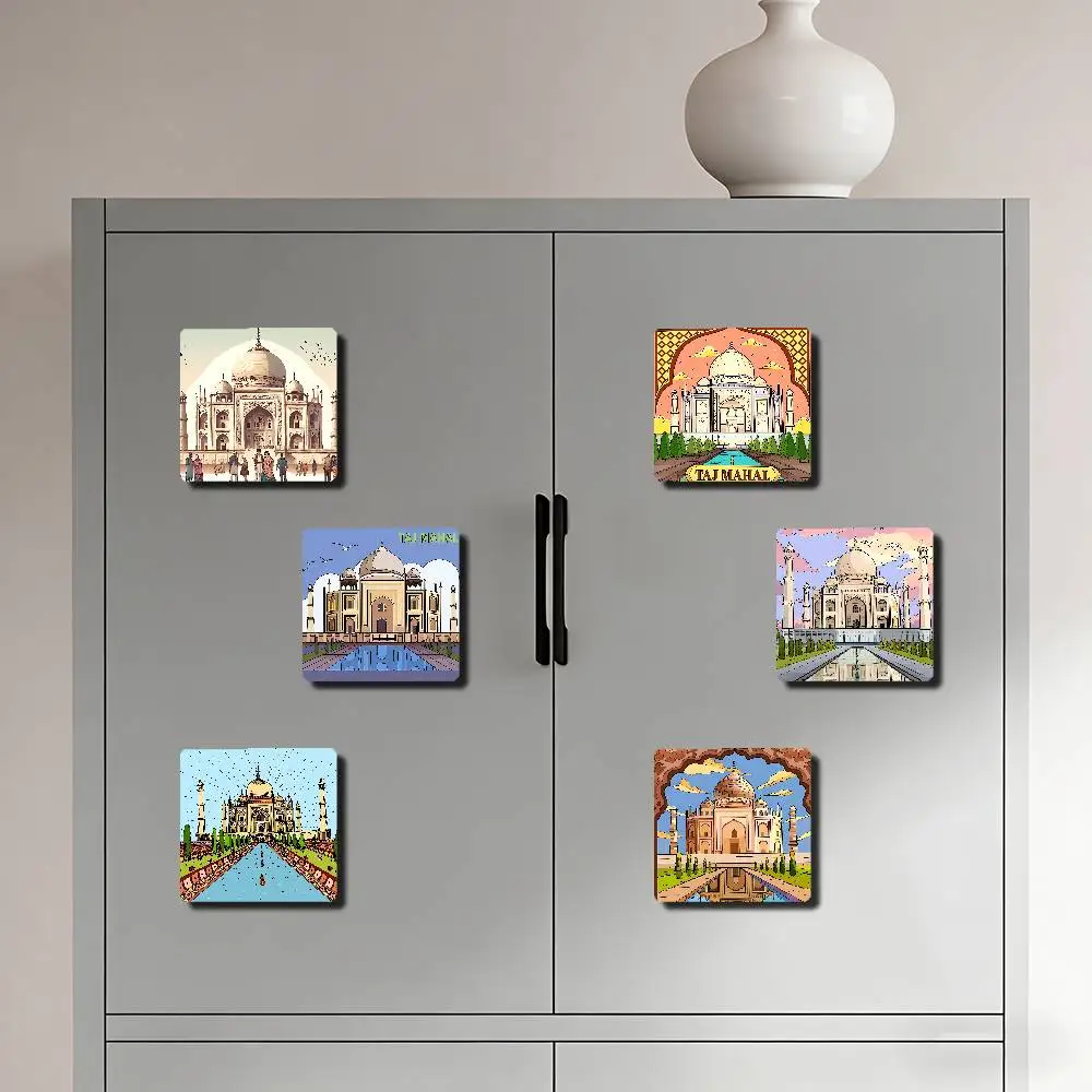 Taj Mahal Refrigerator Magnets Cute Cartoon Magnetic Personality Decorations Creative Gifts