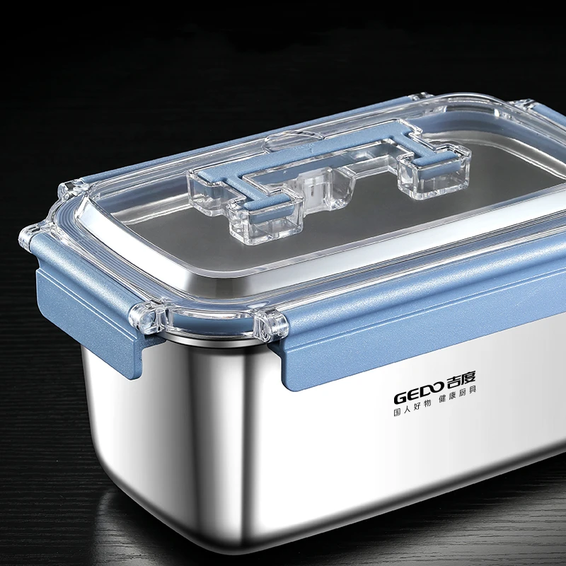 

Anti-bacterial LFGB Certification 316 Stainless Steel Kitchen Food Container Vegetable Meat Preservation Box Fridge Fresh Keeper