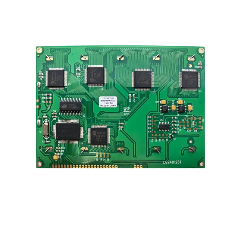 240x128 LCD-Anzeigemodul Uci6963 oder RA8806-Steuerung 3,3 V oder 5 V Kunststoff-Touchpanel LG2401281 Industriebildschirm Blau Weiß