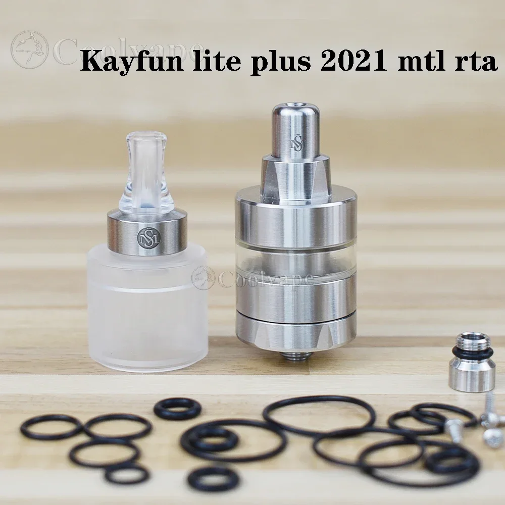 Wolfcoolvape Kayfun Lite Plus 2021 MTL RTA 316SS رذاذ خزان قابل لإعادة البناء 22 مم ملف واحد لمجموعة السجائر الإلكترونية Vape Mod