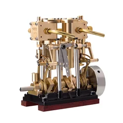 KACIO LS2-13S Vertical Two-Cylinder Reciprocating Steam Engine Model With Oil Cup Forward Reverse For 80-120CM Steam Model Ship