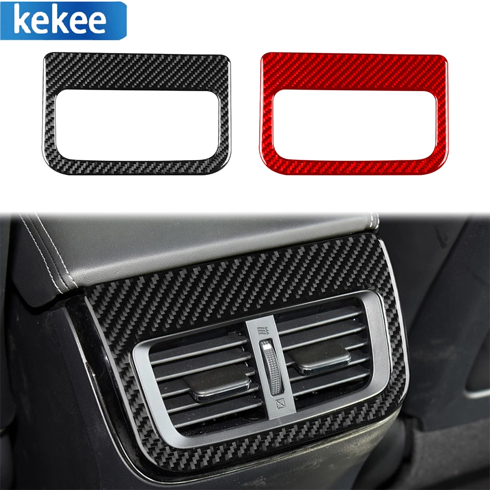 

For Honda Spirior 2015 2016 2017 Car Carbon Fiber Interior Rear Armrest Air Conditioning Vent Outlet Frame Cover Trim Sticker