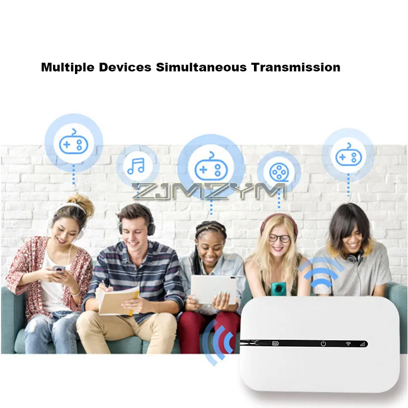 4G LTE ポータブルモバイル WiFi ホットスポットルーター 150Mbps SIM カード 2100mAh ワイヤレスインターネットルーター車旅行用
