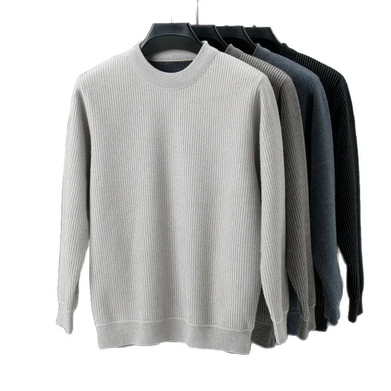 

Thiened Fce вязаный шерстяной свитер мужской теплый базовый слой цвет большой Lang норковый бархат цельный бархатный осень-зима