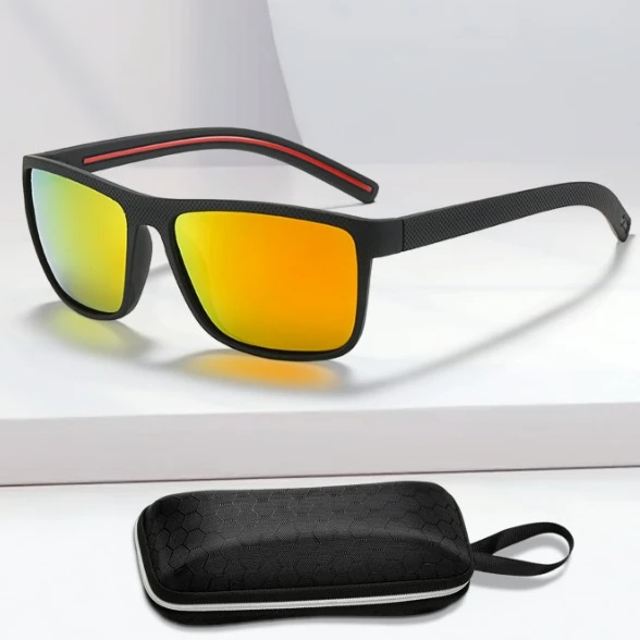 Sports Style Polarized Sunglasses Men's Elastic and Comfortable Outdoor Driving Sunglasses Additional Pairing with Eyeglass Case