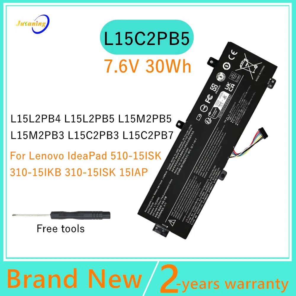 

L15L2PB4 L15L2PB5 L15M2PB5 L15C2PB5 L15M2PB3 Laptop Battery For Lenovo IdeaPad 510-15ISK 310-15ISK 15IAP 15ABR 7.6V 30WH