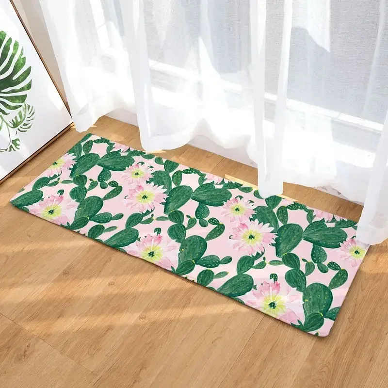 Foglie verdi tropicali zerbino d\'ingresso per piante camera da letto soggiorno corridoio pavimento per interni tappeto antiscivolo decorazione per