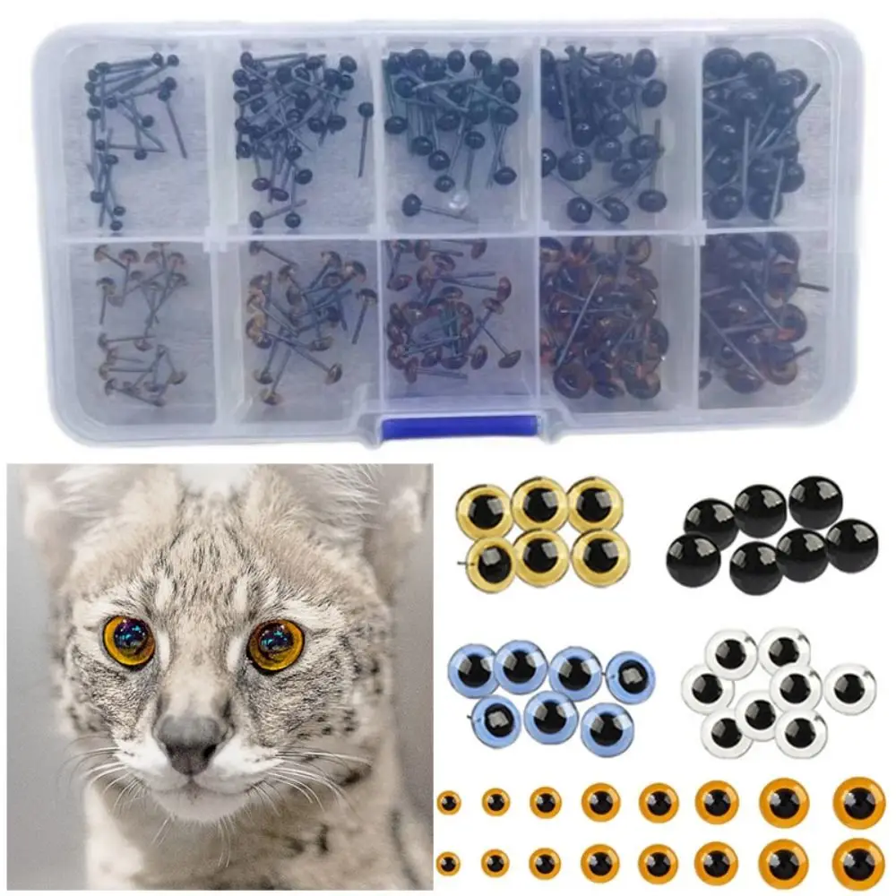100PCS Creative 3-12mm Dolls Glass Eyes Glass Toys Accessories Doll Eyes DIY Needle Felting Doll Safety Eye Cartoon Dolls