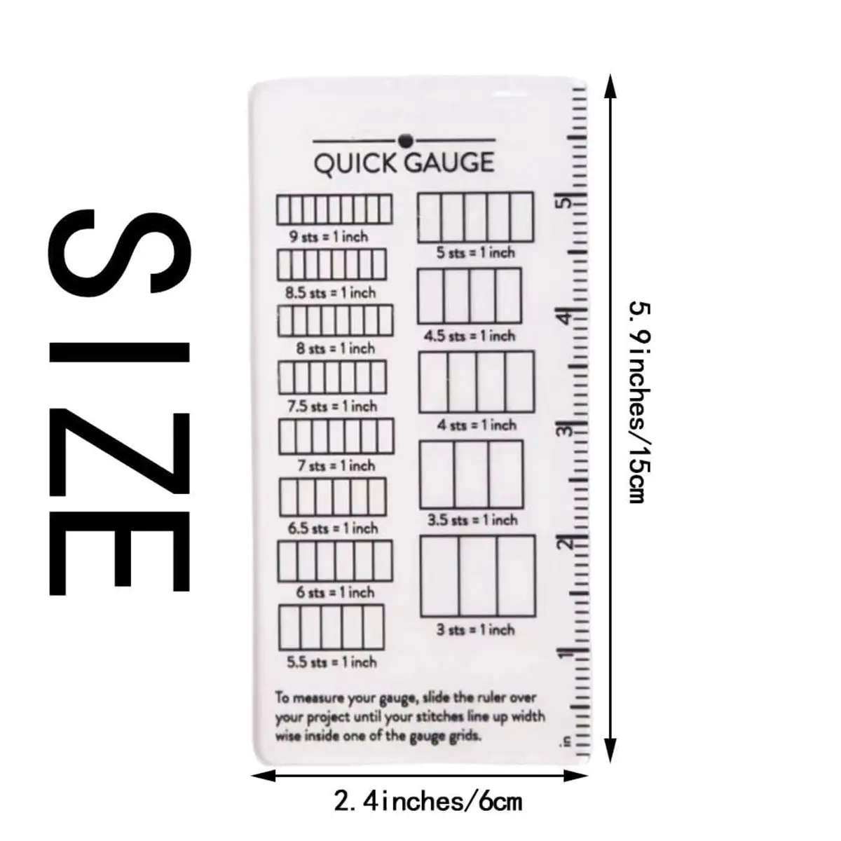 2026 New Quick Gauge Ruler for Knitting and Crochet, Precise Measurement Tool, 2-Pack