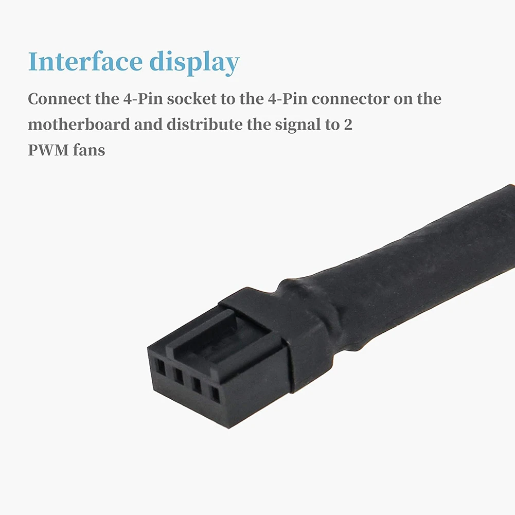 PWM 4 핀 선풍기 분배기 1-3,PC 선풍기 전원 익스텐션 케이블, 컴퓨터 케이스용 4 핀, 3 핀 냉각 선풍기 케이블, CPU 4 팩용