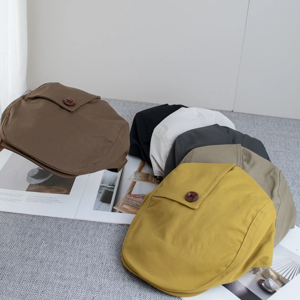 HT5059 Baskenmützen 2026 Neue Hochwertige Frühling-Herbst-Kappen für Herren und Damen Vintage Unisex Ivy Flat Cap Künstler-Malermütze – Detail 3
