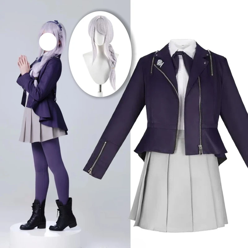 Juego Kirifuji Nozomi disfraz de Cosplay camisa blanca abrigo falda JK conjunto completo uniforme peluca trajes dulces y encantadores para mujeres 2025 caliente