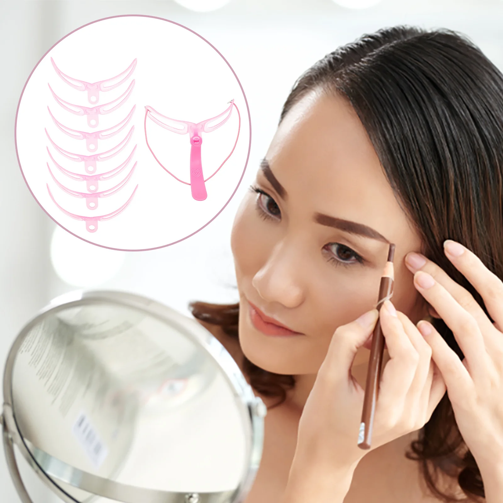 Ensemble d'outils à sourcils en plastique, pochoirs professionnels, conception légère et portable, Kit d'accessoires pour sourcils adaptés aux voyages, 3 ensembles