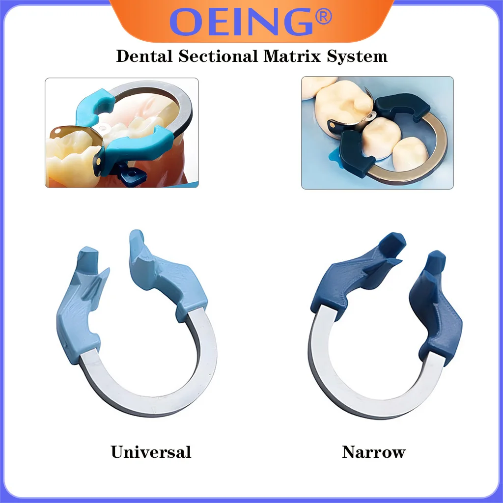 OEING Dental Matrix Sezionale Sagomata Matrix Fasce Universale/Stretto Nichel Titanio Anello di Bloccaggio Strumenti di Laboratorio
