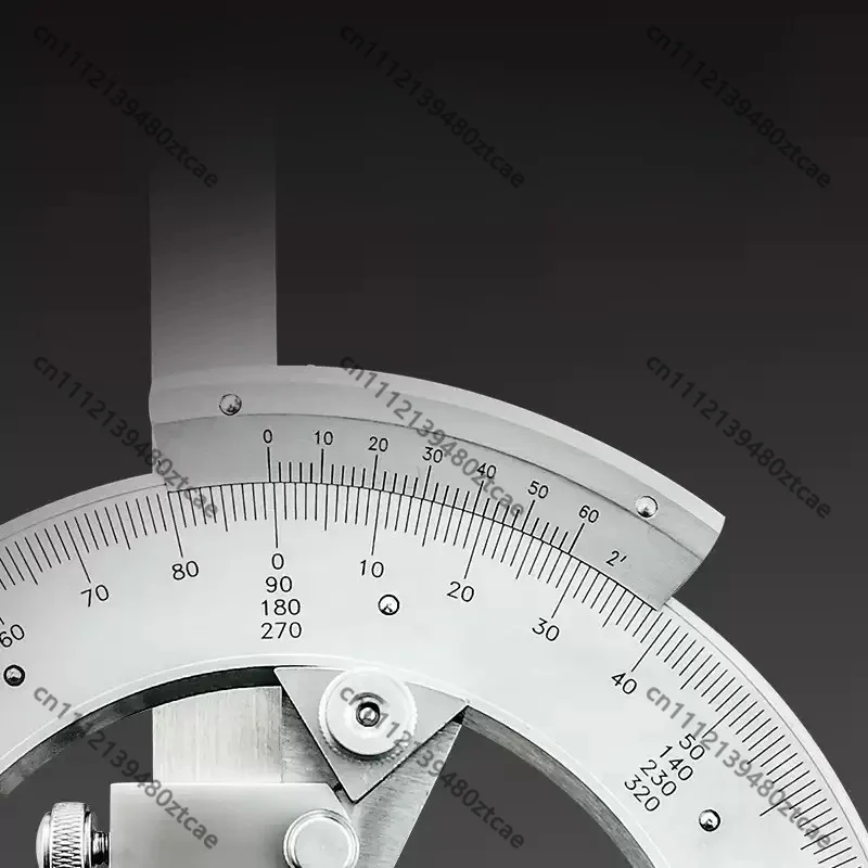 High Precision Universal Bevel Protractor, 0-320 Degree Angle Measuring Ruler, Multi-function Angle Gauge for Industrial Angle