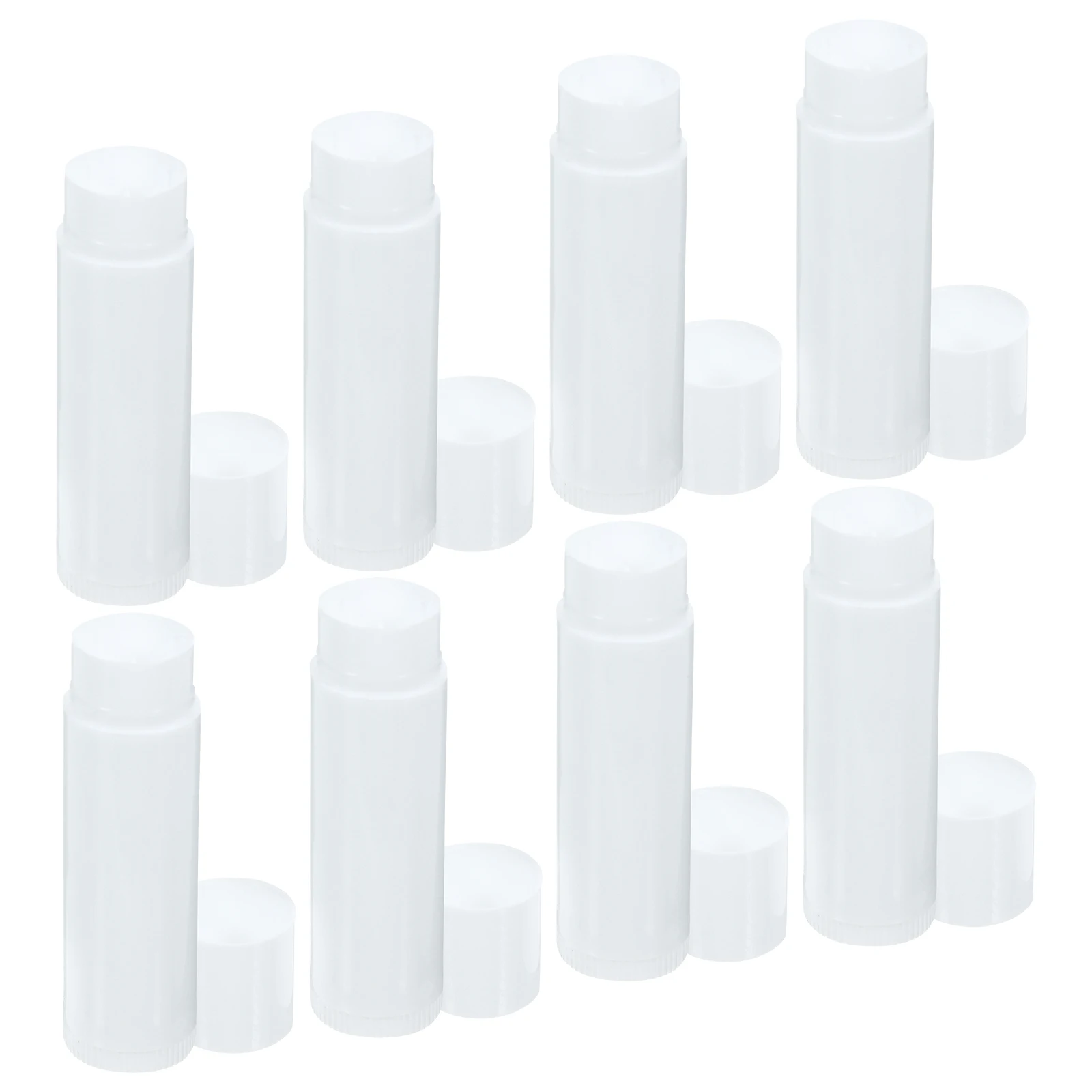 50개 빈 립밤 튜브 PP 투명 용기 푸시 휠 메커니즘 포함 DIY 립스틱 왁스 리필용 내구성 있는 캡 포함