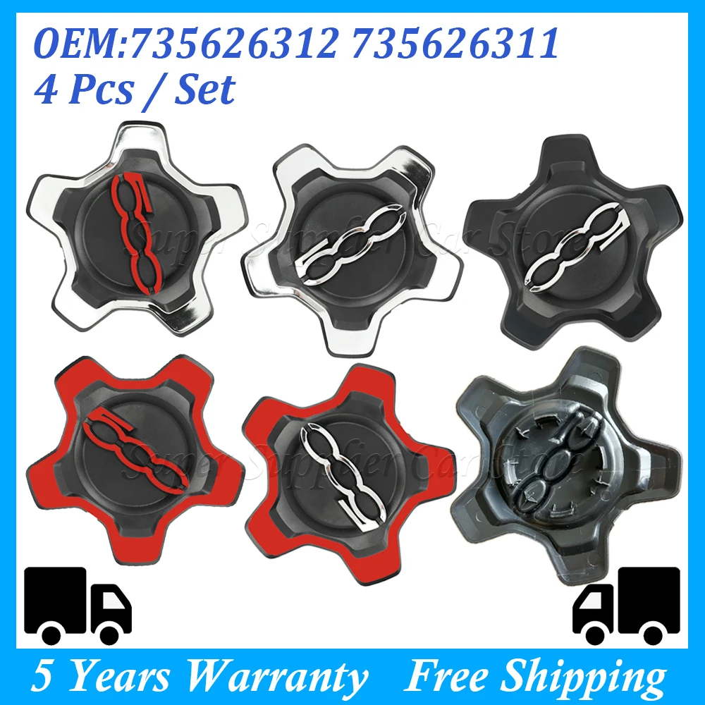 For Fiat 500X 334 2014-2023 Center Wheel Hub Cap 4 PCS 735668196 Replacement car Accessories Decoration