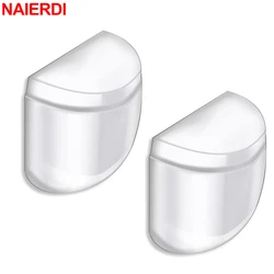 NAIERDI 2PCS Transparent Door Stop Self-Adhesive Plastic Door Stopper for Wall Protection Door Buffer Door Holder Hardware