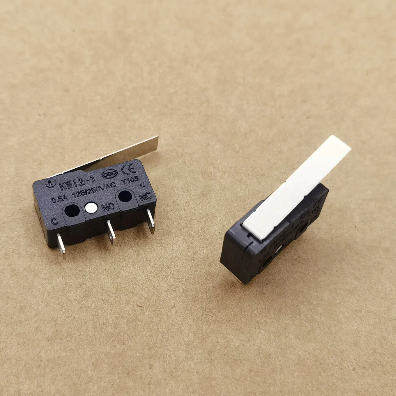 Original New 100% Ultra Sensitive Small Micro Switch KW12-1 With Handle 0.5A 125/250VAC T105 25T85
