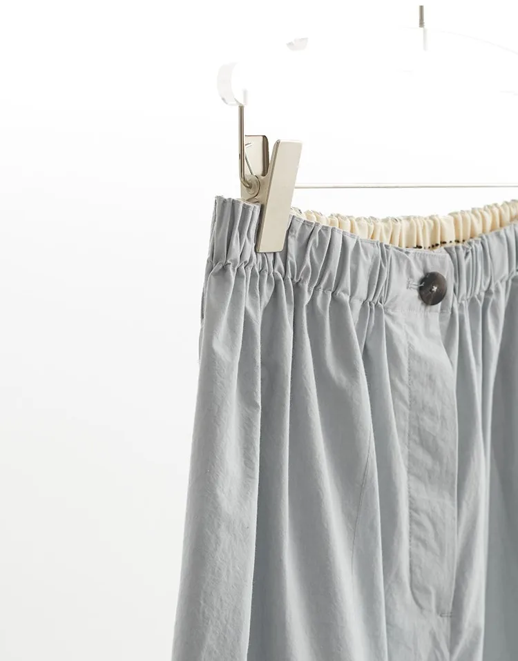 Plus-Size Summer A-Line Women's Wide-Leg Pants, Loose Thin Cropped Pants, Casual Carrot Pants