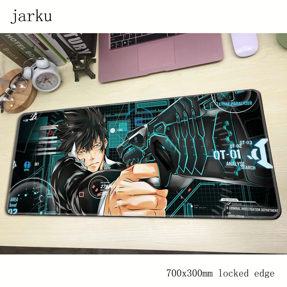 Psycho Pass Gaming Accessories MousePads Computer Laptop Gamer Extended Mouse Mat Large Mouse Pad Rubber Keyboard Table Mat