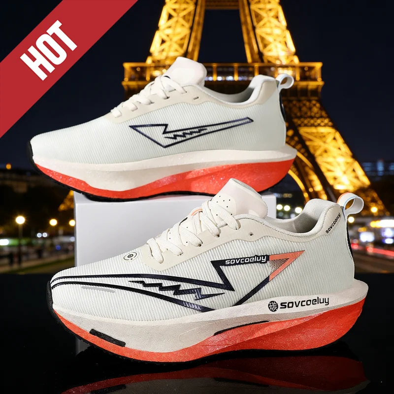 

Кроссовки для бега с карбоновой пластиной, специализированные для марафона, мужские и женские, дышащие, легкие, удобные, спортивные, нескользящие.