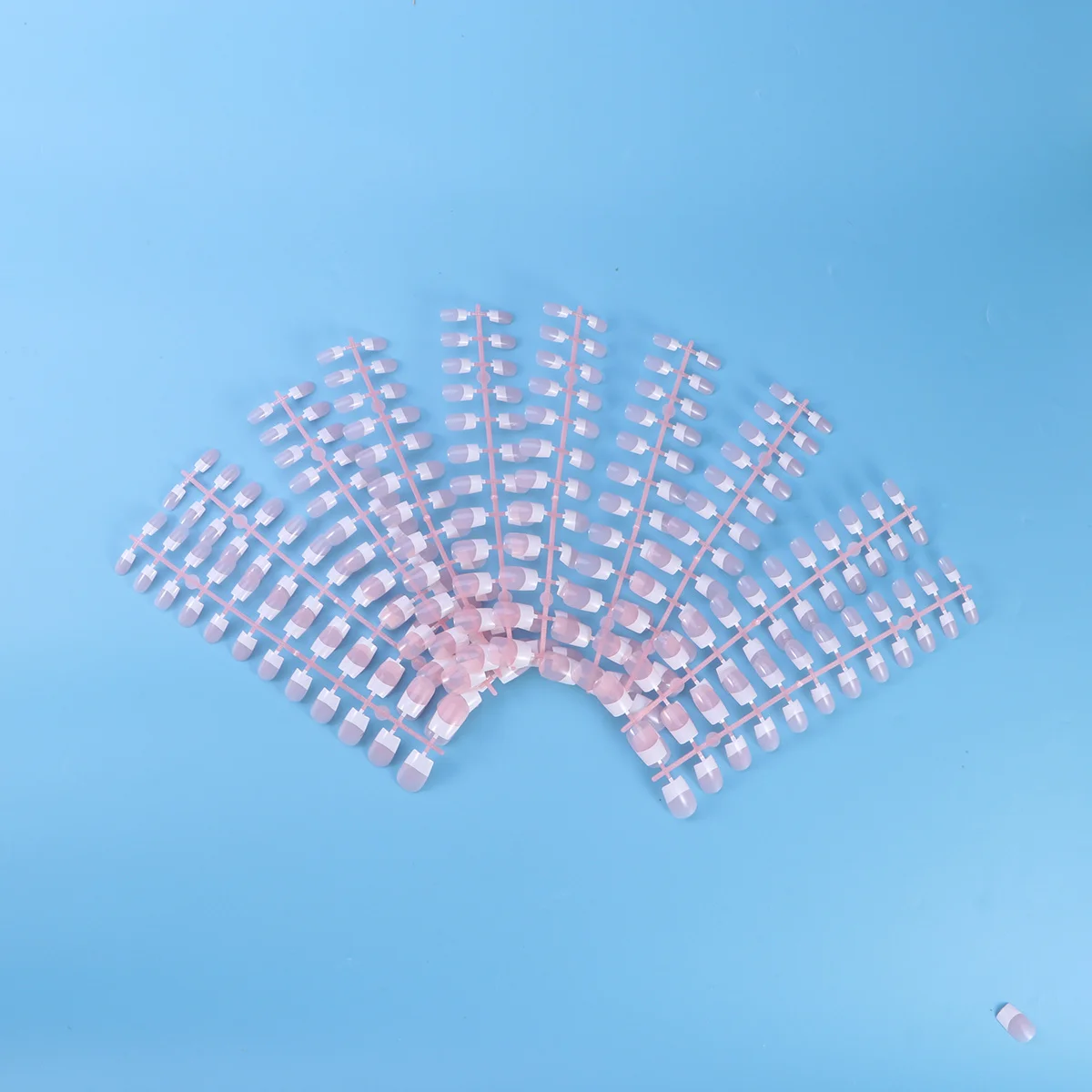 

240Pcs Pink French Artificial Nails 12 Sizes Durable No Smell DIY Nail Art Accessories Home Salon Gift Fake Nail