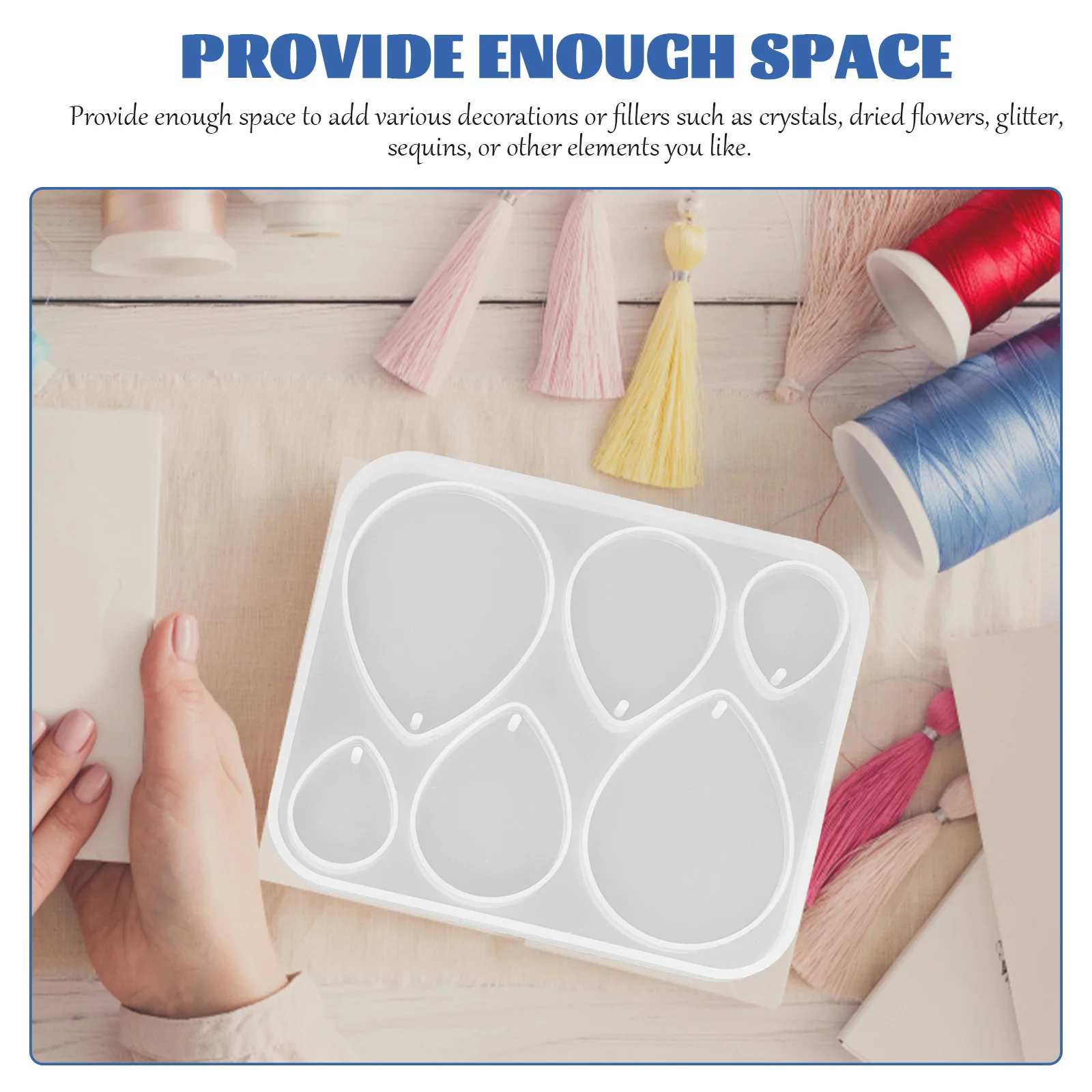 11Pcs Crystal Epoxy Pendant Mold Silicone DIY Jewelry Craft Mold for Earring Pendant Making Keychain Charm Resin Molds