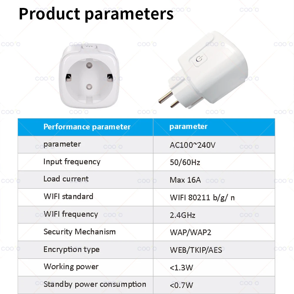 CozyLife WiFi Smart Plug EU Standard 16A Smart Home Outlet Socket Power Monitor Timing Control Works with Alexa Google Home