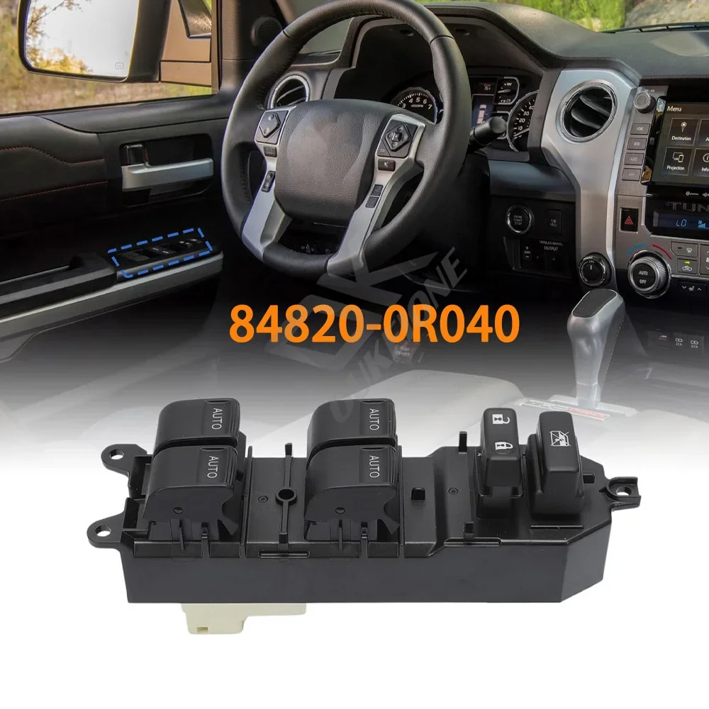 Car Accessories for Toyota Tundra 2007-2021 Master Power Window Control Switch Button Driver Side 84820-0R040 848200R040