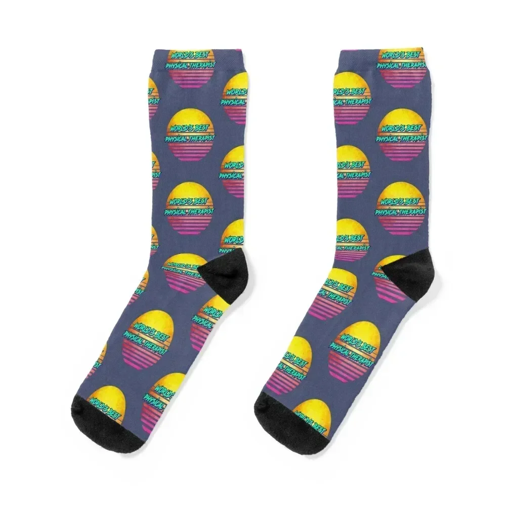 

Retro 1980s Physical Therapy Socks gifts christmas stocking Boy Socks Women's