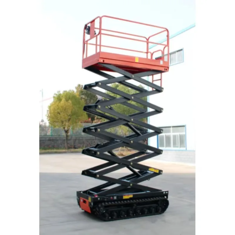 New Electric Motor Scissor Lift Hydraulic Drive Wheel Aerial Work Platform