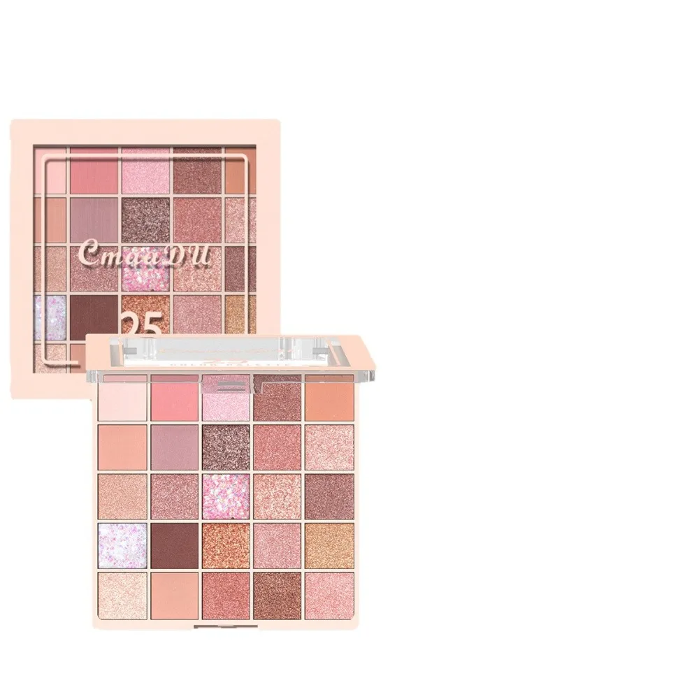Paleta 25 Cieni do Powiek Matowe Połyskujące Neutralne Nude Różowe Odcienie Wysoce Pigmentowane Długotrwałe Kompletny Zestaw do Makijażu dla Kobiet