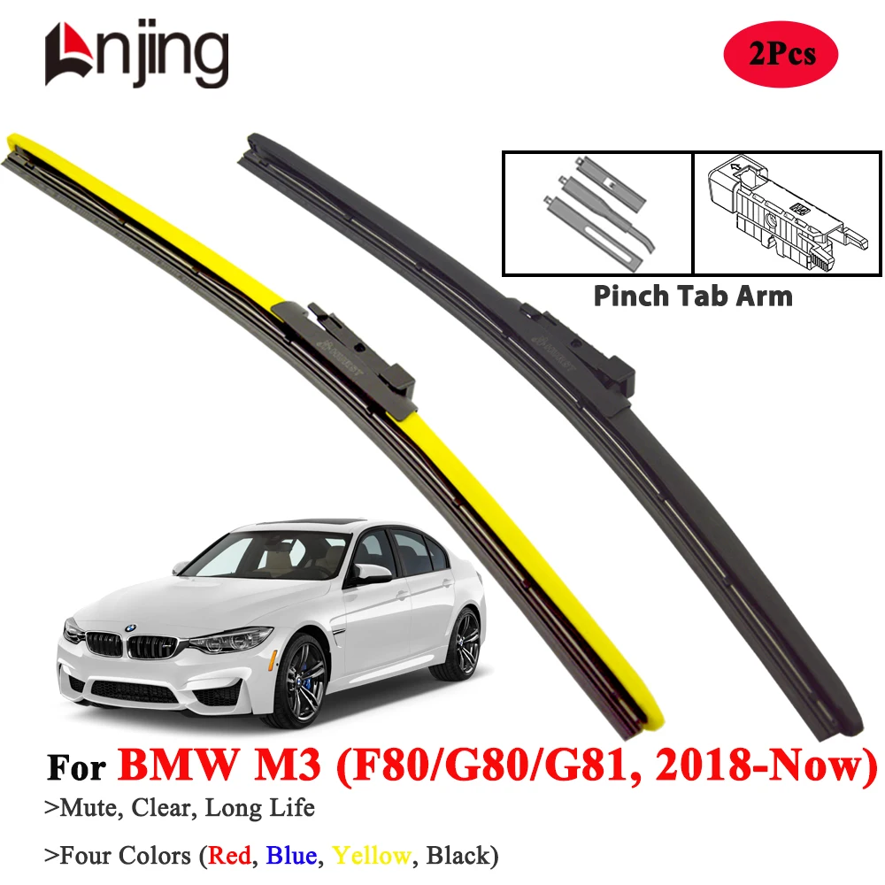 

LNJING Colorful Wiper Blades For BMW M3 M340i F80 G80 G81 2014-Now