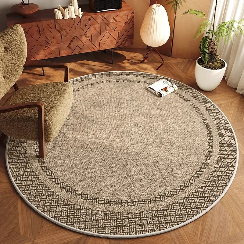 

Round Carpet Living Room Floor Mat Non-slip Rug Bedroom Carpet Bedside Foot Mat Home Decoration Rug Alfombra De Sala De Estar