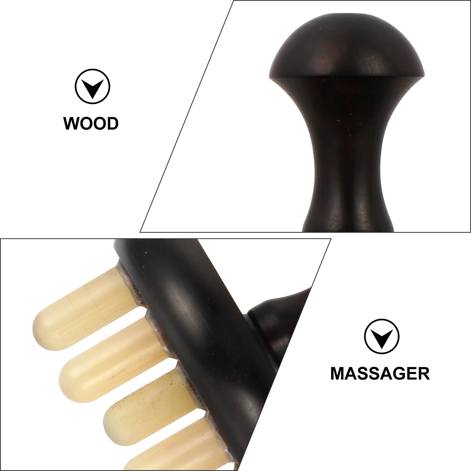 

Massage Comb H held Hair Cleaning Brush Scalp Massager Black Croissant Head Tool Body Scraping Meridian Collaterals Fitness