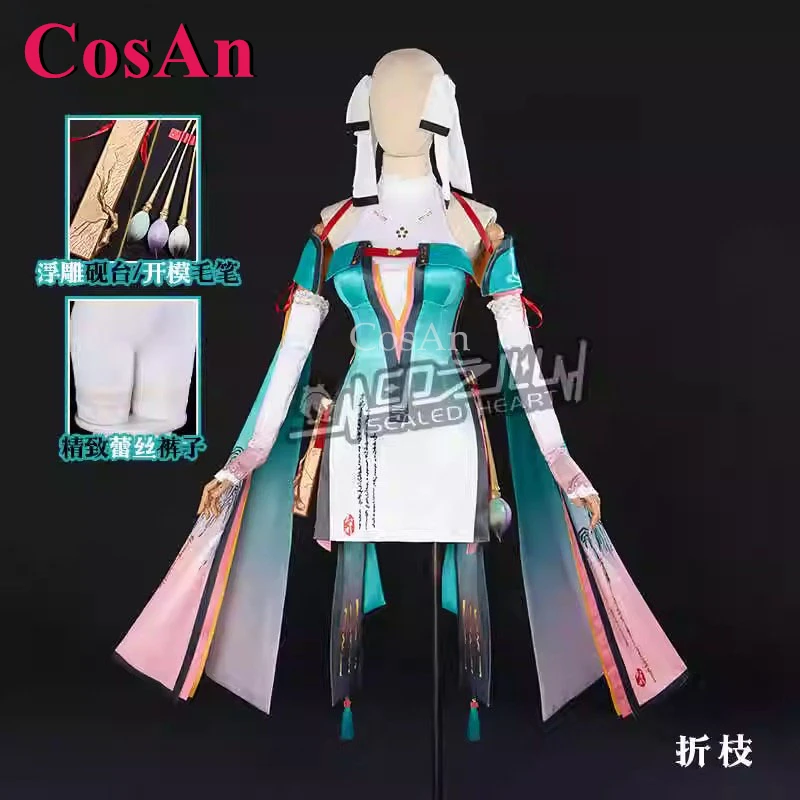 

CosAn Game Wuthering Waves ZheZhi Cosplay Costumes Sweet Lovely Uniform Dress Women Halloween Party Role Play Clothing XS-XL