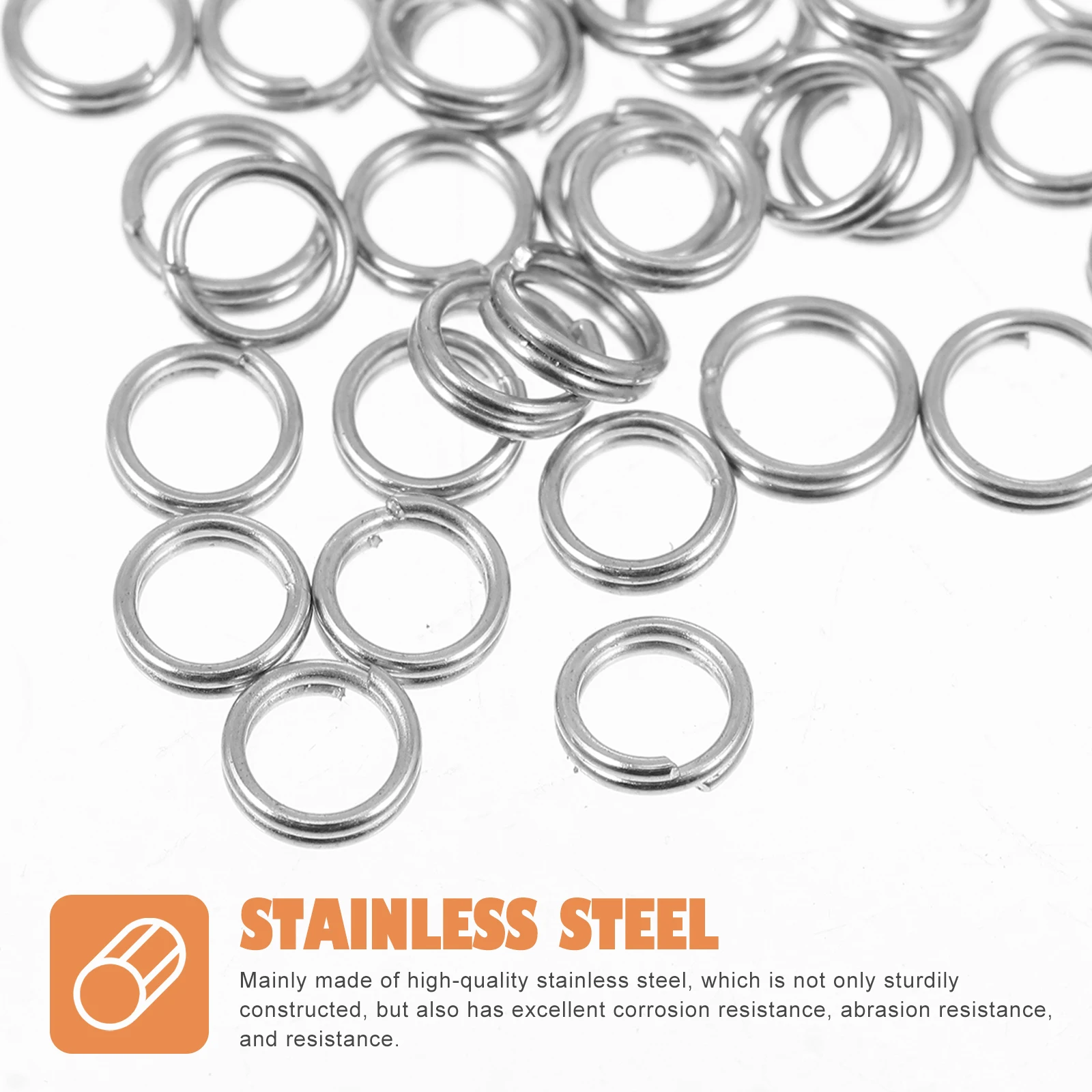 

Fishing Tackle Accessories Stainless Steel Connecting Ring Double Turning Rings Durable RustProof Various Sizes LongTerm Use