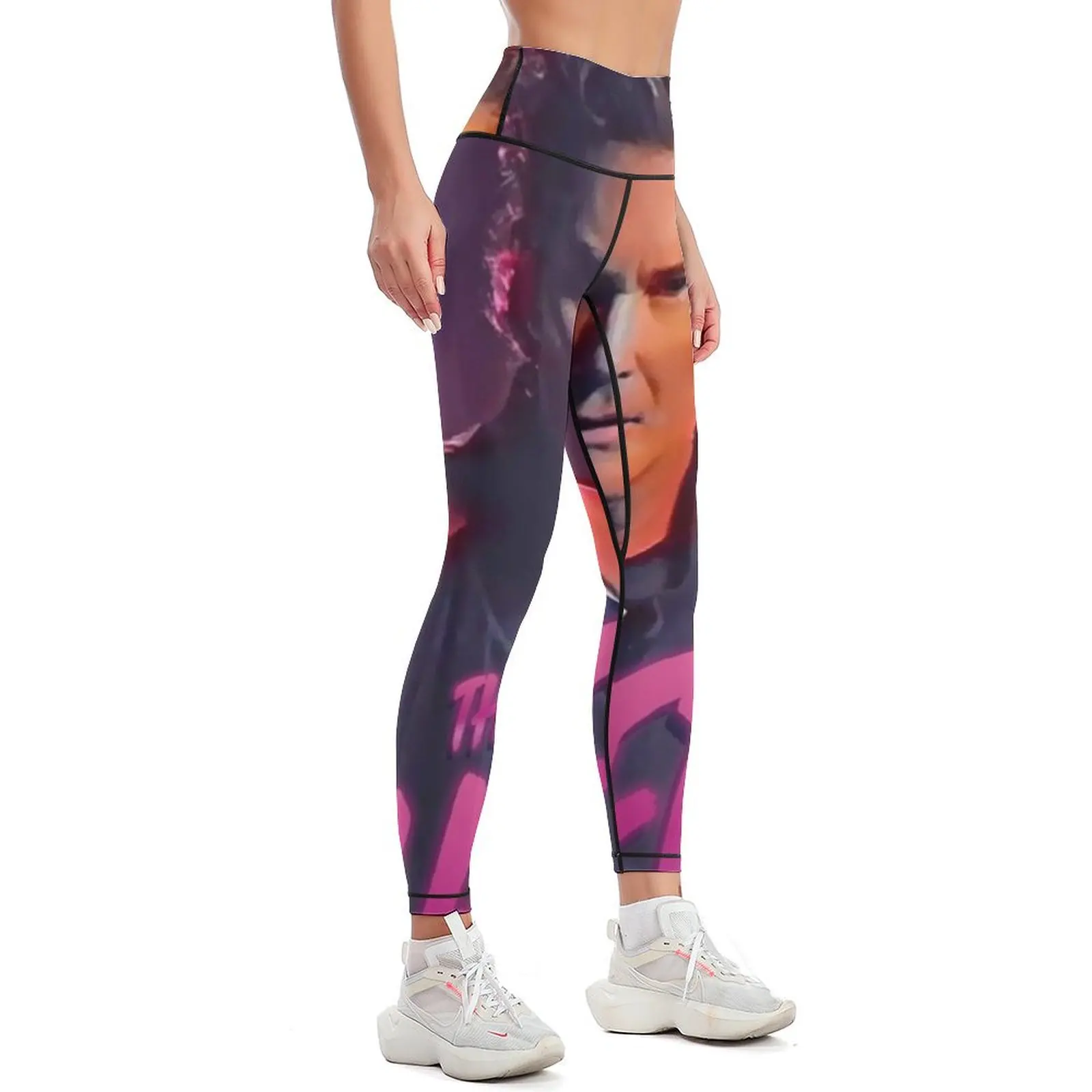 The Hoff - David Hasselhoff Retro Allover Patten Leggings Women's fitness Sports pants woman sport set Womens Leggings