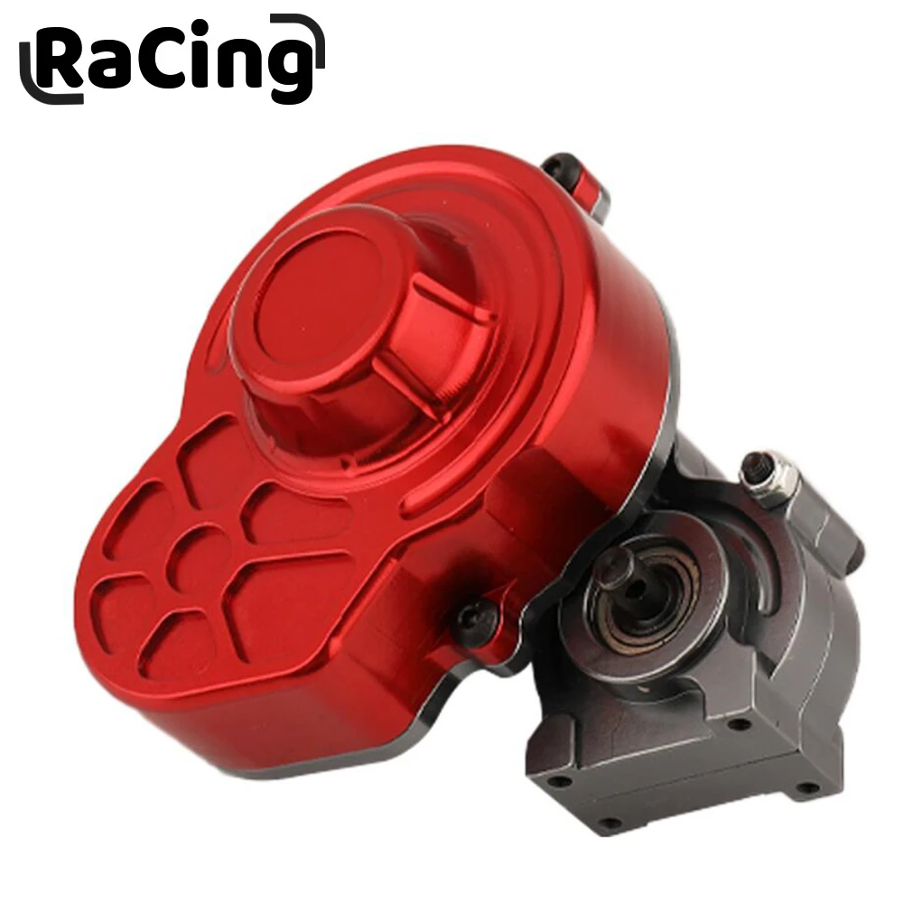 

All Metal Gearbox Metal Gear Transmission with Motor Gears for 1/10 RC Crawler Truck Axial SCX10 DIY Upgrade Parts