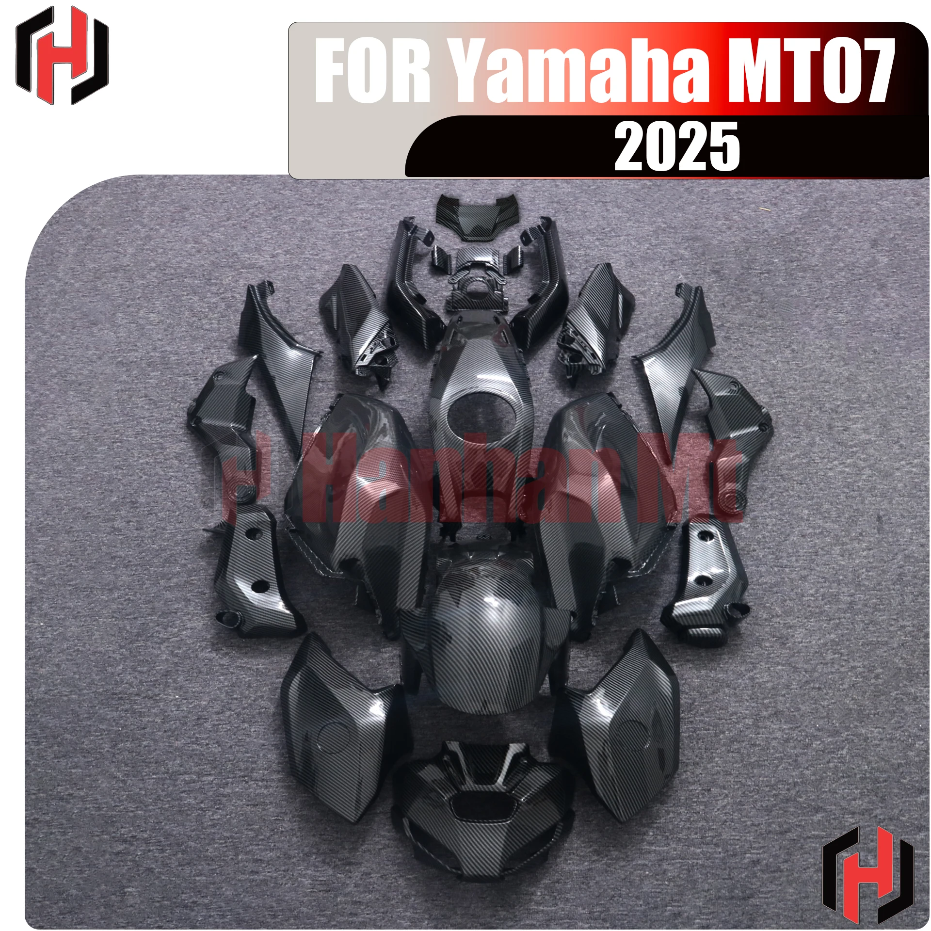 

For YAMAHA MT07 MT 07 2025 Motorcycle Complete Fairing ABS Plastic Body Decoration Kit